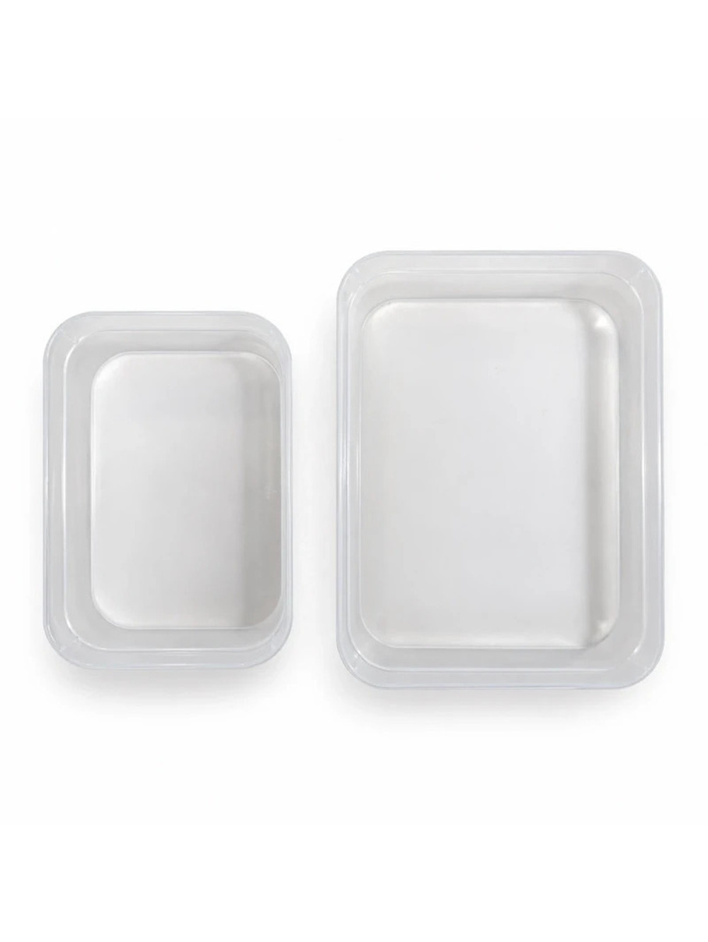 2 plastic containers for organizing